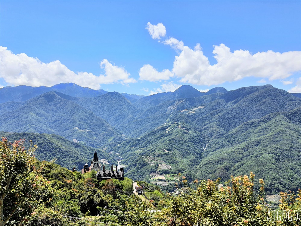 清境歐鄉美邸民宿：山景雙人房、早餐 俯瞰老英格蘭莊園的陽台