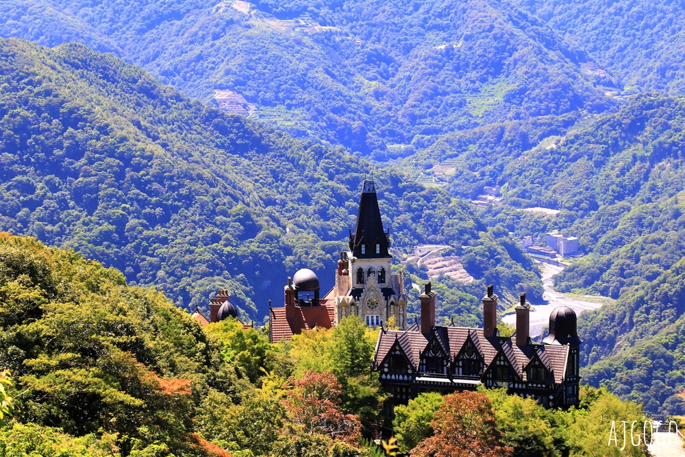 清境歐鄉美邸民宿：山景雙人房、早餐 俯瞰老英格蘭莊園的陽台