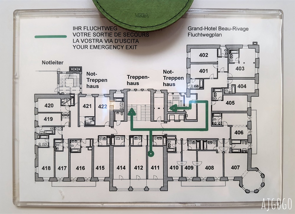 因特拉根飯店推薦：貝烏里瓦奇林德納大酒店 Hotel Beau Rivage Interlaken 經典雙人房、早餐分享