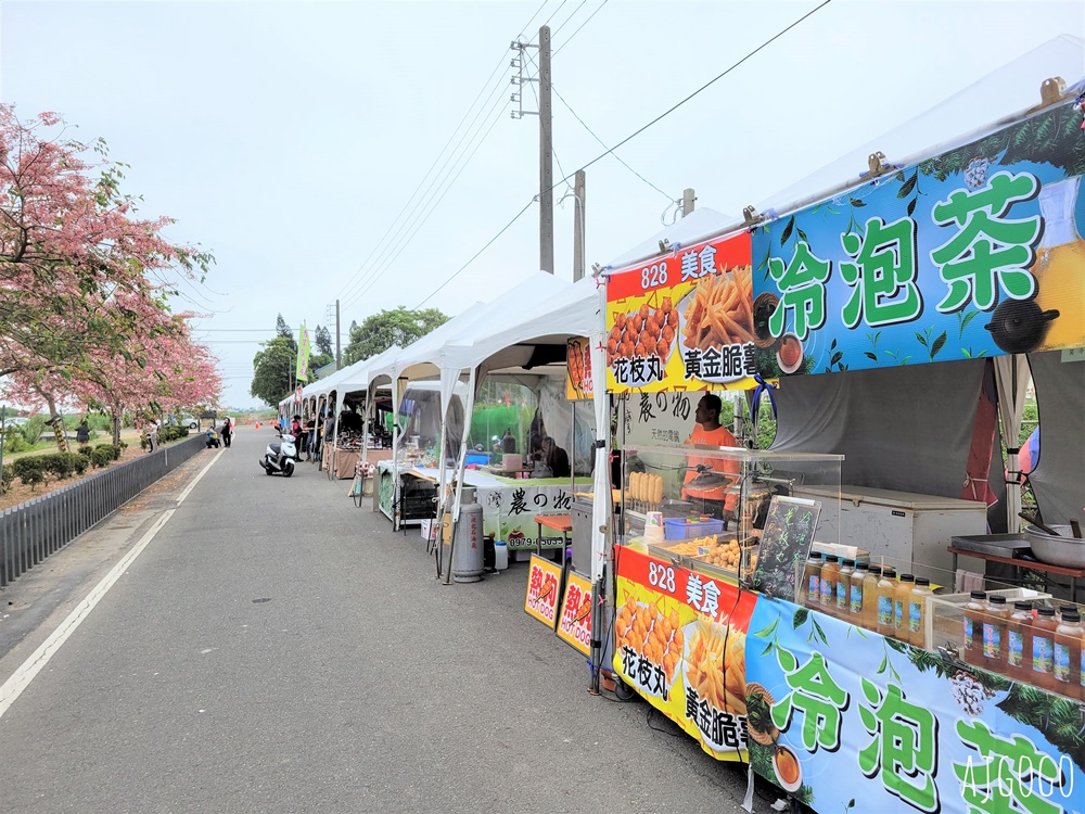 台南景點 金砂花旗木步道 糖廠鐵道粉紅花道 每年3~4月綻放