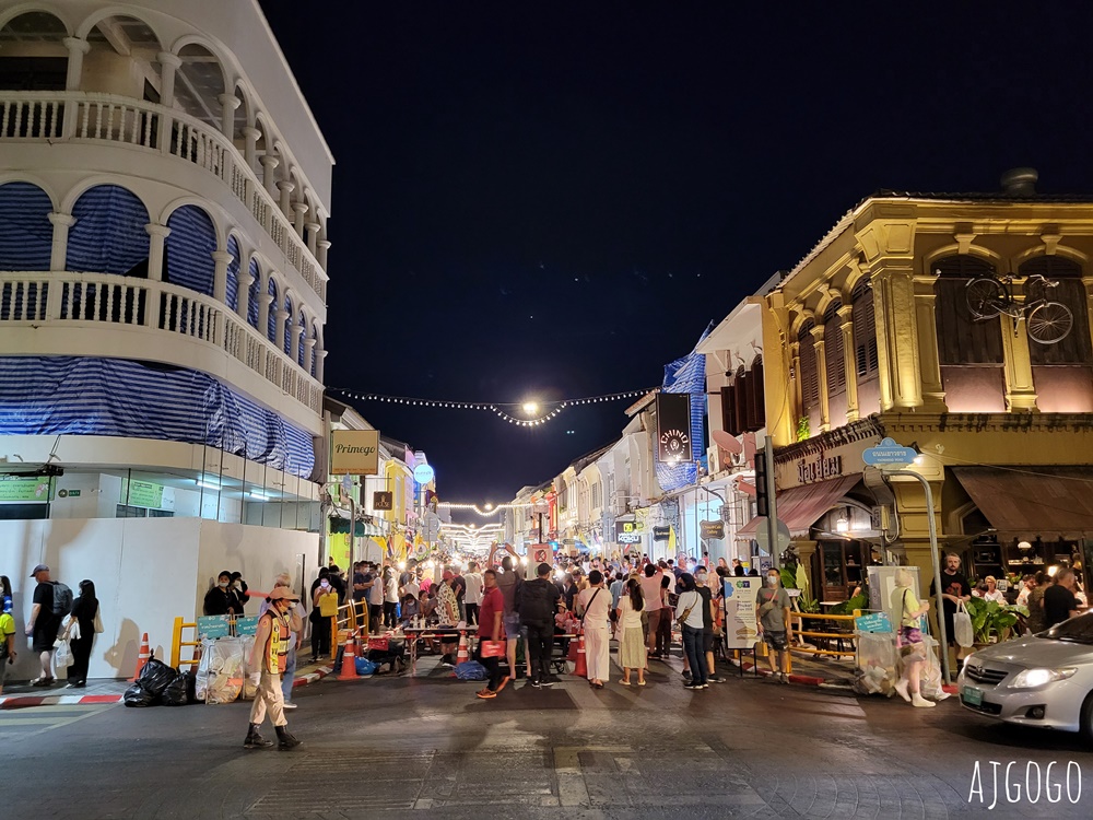 普吉鎮大坡周末夜市 禮拜天限定夜市 老城街道裡最熱鬧的市集