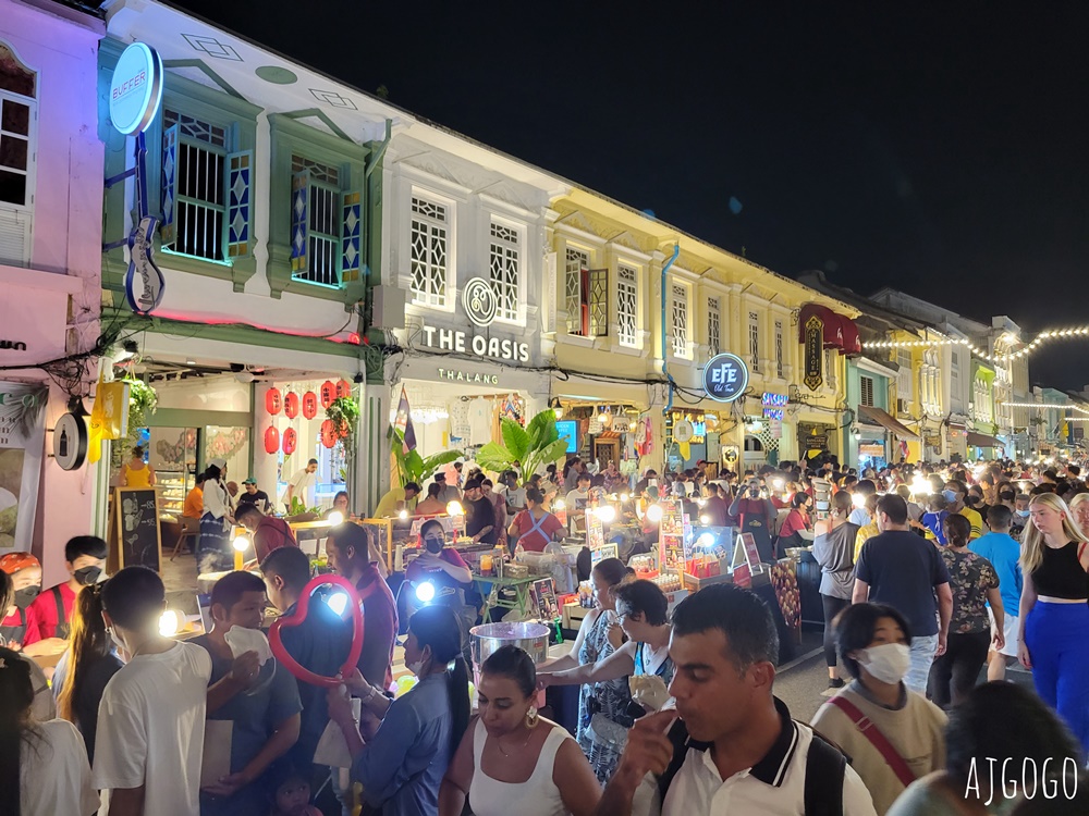 普吉鎮大坡周末夜市 禮拜天限定夜市 老城街道裡最熱鬧的市集