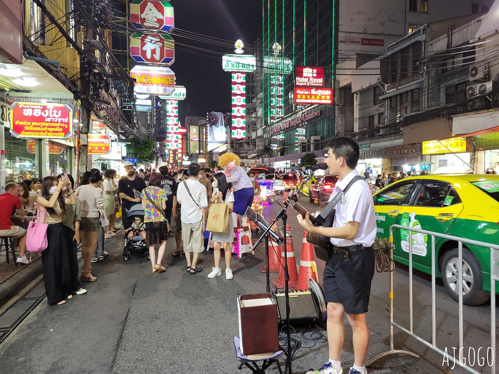 曼谷中國城美食 擁擠熱鬧的大街夜市 曼谷最有活力的夜生活之一