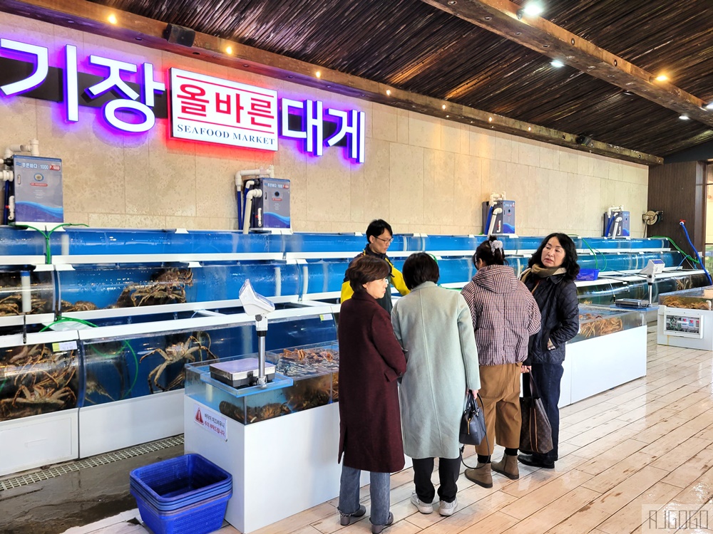 釜山 現撈雪場蟹市場 대게만찬 平日雪場蟹定食很划算